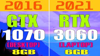 GTX 1070  DESKTOP vs RTX 3060 LAPTOP  8 GAMES TEST [upl. by Faustina65]