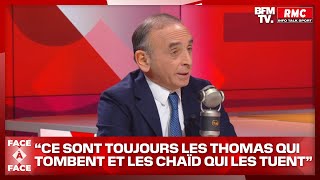 Éric Zemmour réagit aux violences après la mort du jeune Thomas [upl. by Ahsielat]