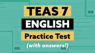 TEAS 7 English Practice Test  ATI TEAS 7 English Review  Every Answer Explained [upl. by Assirem249]