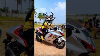 Hayabusa 🥵🚀💥……superbikes hayabusa bunnyhelmet [upl. by Anujra]