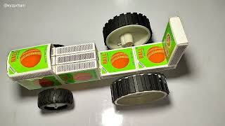 How to make tractor with matchbox  Machis se tractor trolley kaise banaen  Tractor trolley [upl. by Lion]