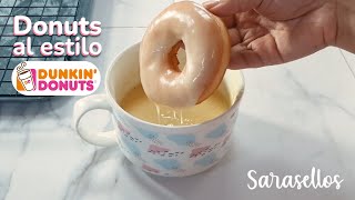 Donas Glaseadas Suaves  Donuts al estilo Dunkin Donuts [upl. by Anaujit]