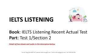 IELTS Listening Recent Actual Tests  Test 1  Section 2  Annual Wullaballoo Conference [upl. by Wemolohtrab]