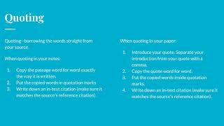 Summarizing and Paraphrasing [upl. by Charmane]