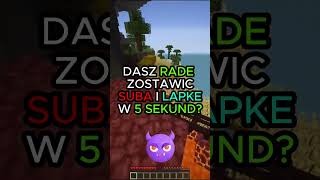 NIE ODDYCHAJ CHALLENGE 😲 minecraft shorts [upl. by Lara]