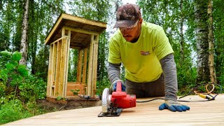 Building an Outhouse at Our Remote Alaskan Cabin [upl. by Aicilet890]