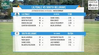 Ringwood amp District Cricket Association  T20 Tournament Finals Round 3  Lilydale v South Belgrave [upl. by Flossy]