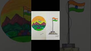 Republic day special drawing painting for beginners ytshorts shorts [upl. by Annaili659]