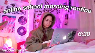 my REAL online school morning routine 2021 [upl. by Fauman]