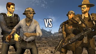 Powder Gangers VS NCR  Fallout New Vegas NPC Battles [upl. by Aldwon]