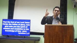 SPIRITUAL THINGS ARE SPIRITUALLY DISCERNED  Pastor Earl B Pestano [upl. by Acira]