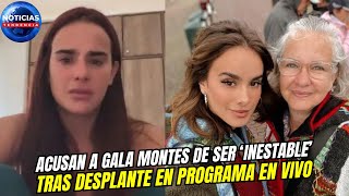 Acusan a Gala Montes de ser ‘inestable’ tras desplante en programa en vivo galamontes [upl. by Tirb799]