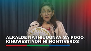 Senator Hontiveros kinuwestiyon ang mayor na iniuugnay sa POGOs  ABSCBN News [upl. by Riay]