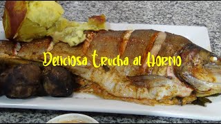 cristyenlacocina I DELICIOSA TRUCHA AL HORNO I Cristinakitchenperu [upl. by Emilee990]