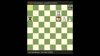 GM Tornike Sanikidze Georgia vs Josefine Heinemann Germany chess subscribe shorts [upl. by Olimpia]