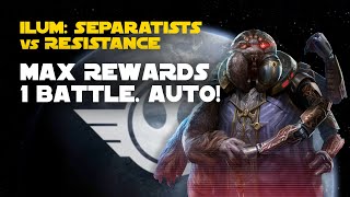 Ilum Separatists vs Resistance Galactic Challenge  SWGOH GC X [upl. by Esorbma]