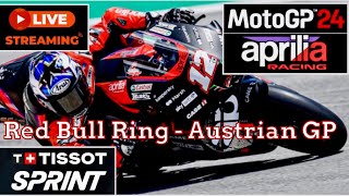 LIVE  MotoGP24  Sprint Race MViñales Cockpit View Aprilia Racing Red Bull Ring  AustrianGP [upl. by Polky344]