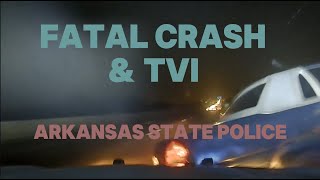 Pursuit Ends In Fatal Crash and TVI  Arkansas State Police [upl. by Amata]