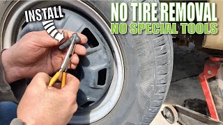 Valve stem replace Without tire removal 2 METHODS [upl. by Atiuqer]