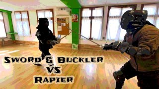 Sword amp Buckler vs Rapier  HEMA sparring and perseverance [upl. by Airbma]