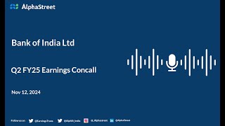 Bank of India Ltd Q2 FY202425 Earnings Conference Call [upl. by Asim]