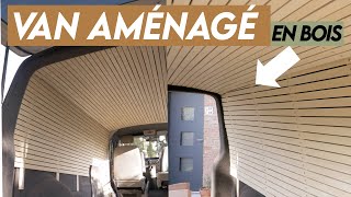 18 LATTES de BOIS dans le van  un intérieur UNIQUE  Fourgon Aménagé VW Transporter T5 T6 DIY 🚐🛠️ [upl. by Gerc460]