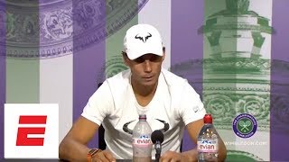 FULL Rafael Nadal Wimbledon post semifinal 2018 press conference  ESPN [upl. by Cerf]