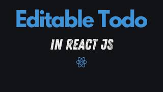 React Js Editable Todo  Frontend Interview Questions  React Interview Questions [upl. by Frisse972]