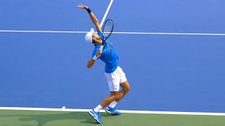 Novak Djokovic Serve Slow Motion  ATP Tennis Serve Technique [upl. by Amarette870]