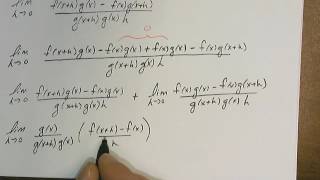 quotient rule proof 1st principles 20016 [upl. by Warms]