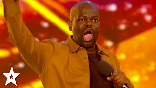 HILARIOUS Comedian Daliso Chaponda WINS GOLDEN BUZZER  Britains Got Talent 2017 [upl. by Nihs]