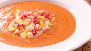 Salmorejo Cordobés  Auténtica Receta muy Fácil y Rápida [upl. by Hanforrd]