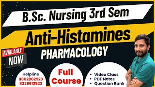 Anti Histamines  BSc Nursing 3rd Semester  Pharmacology Notes pdf [upl. by Demona548]