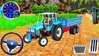 Indian Tractor Farming Driver Simulator 3D Transporter New Tractor Trali Game For Android Gameplay [upl. by Vokaay116]