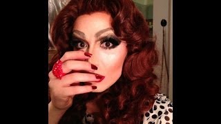 Make Up Tutorial  Retro Glam Drag Make Up Application [upl. by Campball]