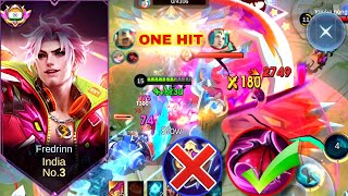 Fredrinn One Hit Build 💯🔥 Fredrinn Build and Emblem 2024  Mobile Legends Top 10 Hero  MLBB [upl. by Araem]