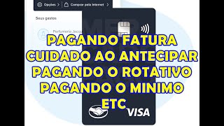 CARTAO DE CREDITO MERCADO PAGO PAGANDO MINIMO E PARCELANDO [upl. by Eamanna108]