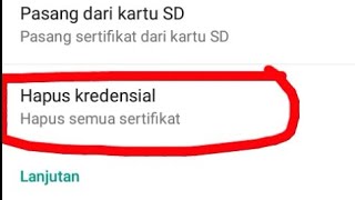 Cara Menghapus Kredensial Android [upl. by Ambrosine]