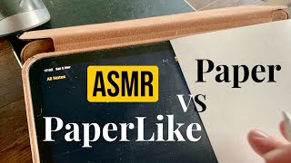 ASMR PaperLike for iPad vs Paper  Apple Pencil [upl. by Cicely775]