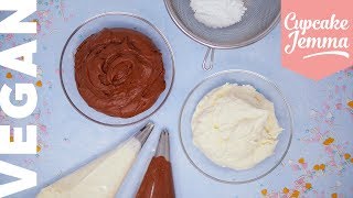 The Best VEGAN Buttercream Recipe amp Tutorial  Cupcake Jemma [upl. by Berni]