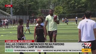 Dallas Cowboys linebacker Micah Parsons hosts football camp in Harrisburg [upl. by Pachton]