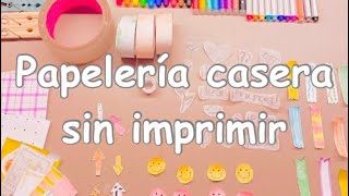 ✨Papelería casera✨ sin imprimir diy craft washitape painting [upl. by Auqinot]