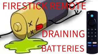 FIRESTICK REMOTE DRAINING THE BATTERIES [upl. by Ayotaj]