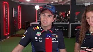 Sergio Perez Post Race Interview  Reacts to Crash  Azerbaijan Grand Prix 2024 f1 [upl. by Rawley]