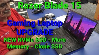 Razer Blade 15 Gaming Laptop How to Clone amp Install New NVMe SSD Increase Memory [upl. by Adiaroz]