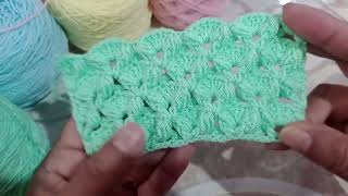 Puntada a crochet bonita para mantas o cobijas de bebe [upl. by Eelrehpotsirhc]