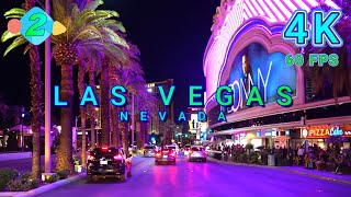 Late Night Drive in Las Vegas Part 24 Nevada USA 4K  UHD [upl. by Clute80]