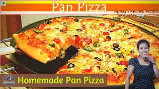 Pan Pizza  Pizza without Microwave and Oven  how to make pizza at home  Spicy Pizza Cheese pizza [upl. by Nylteak783]