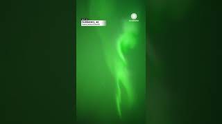 Aurora Lights up Alaskan Night Sky  AccuWeather [upl. by Hgielah]