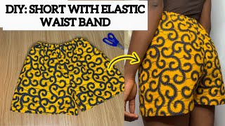 How to Cut and Sew a Short Pant with an Elastic waist band Beginners friendly [upl. by Eycal]